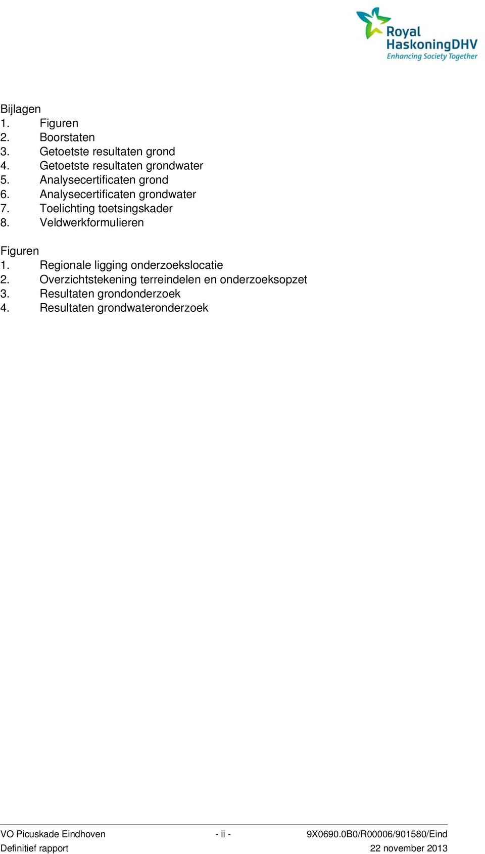 Veldwerkformulieren Figuren 1. Regionale ligging onderzoekslocatie 2.