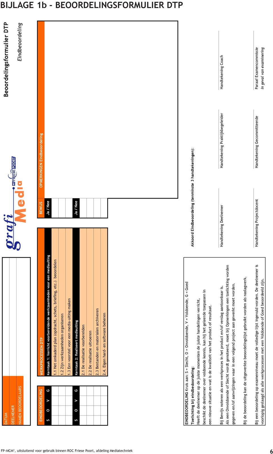 3 Een voorstel voor een media-uiting maken S O V G Kerntaak 2: Realiseert mediauiting Ja / Nee 2.1 De realisatie voorbereiden 2.2 De realisatie uitvoeren 2.3 Bestanden en materialen archiveren 2.4.