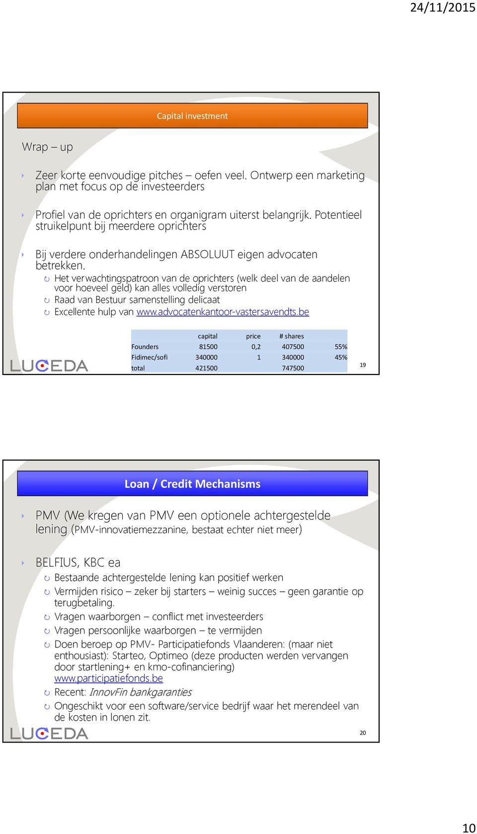 Het verwachtingspatroon van de oprichters (welk deel van de aandelen voor hoeveel geld) kan alles volledig verstoren Raad van Bestuur samenstelling delicaat Excellente hulp van www.