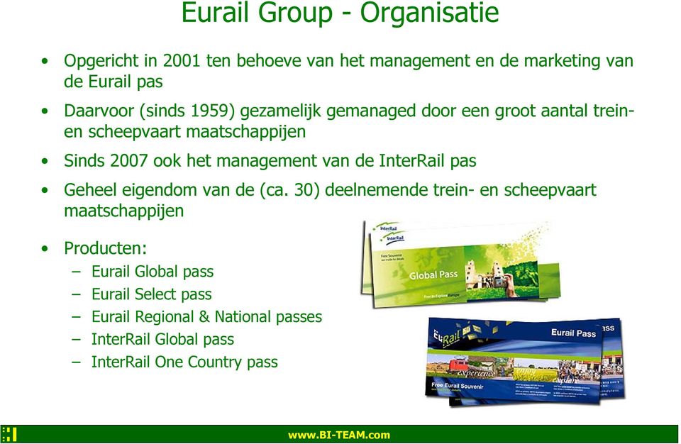 management van de InterRail pas Geheel eigendom van de (ca.