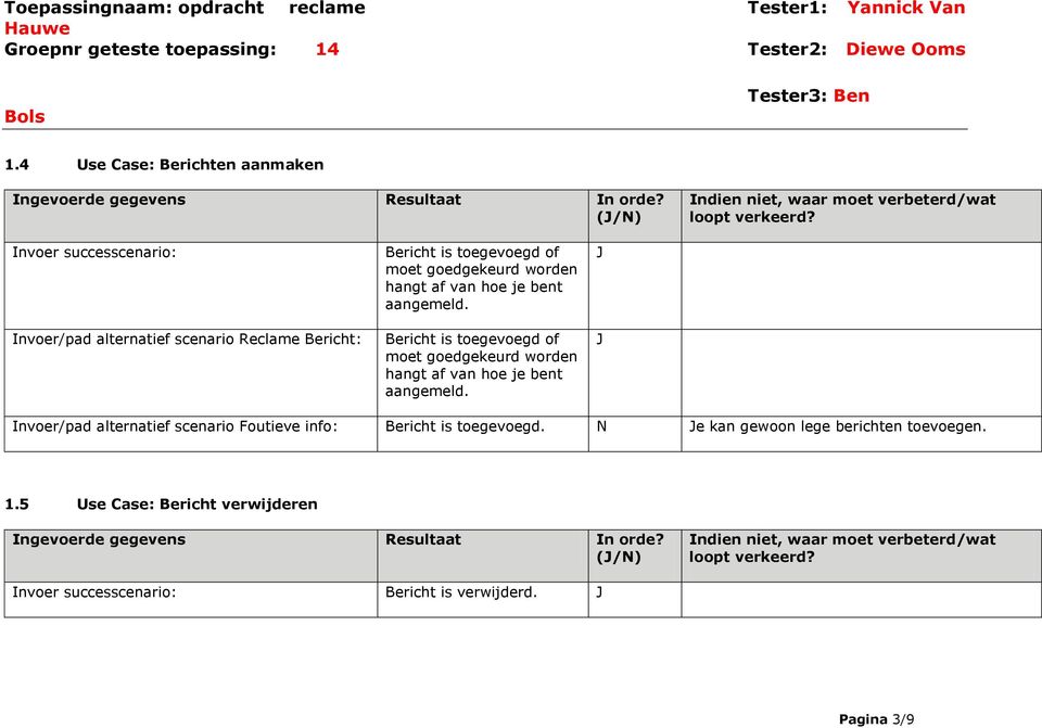 Bericht is  Invoer/pad alternatief scenario Foutieve info: Bericht is toegevoegd. N e kan gewoon lege berichten toevoegen.