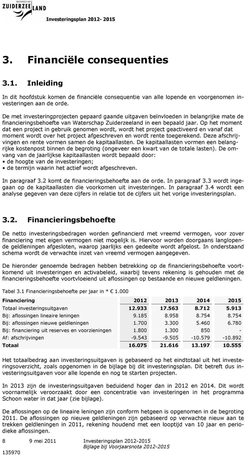 Op het moment dat een project in gebruik genomen wordt, wordt het project geactiveerd en vanaf dat moment wordt over het project afgeschreven en wordt rente toegerekend.