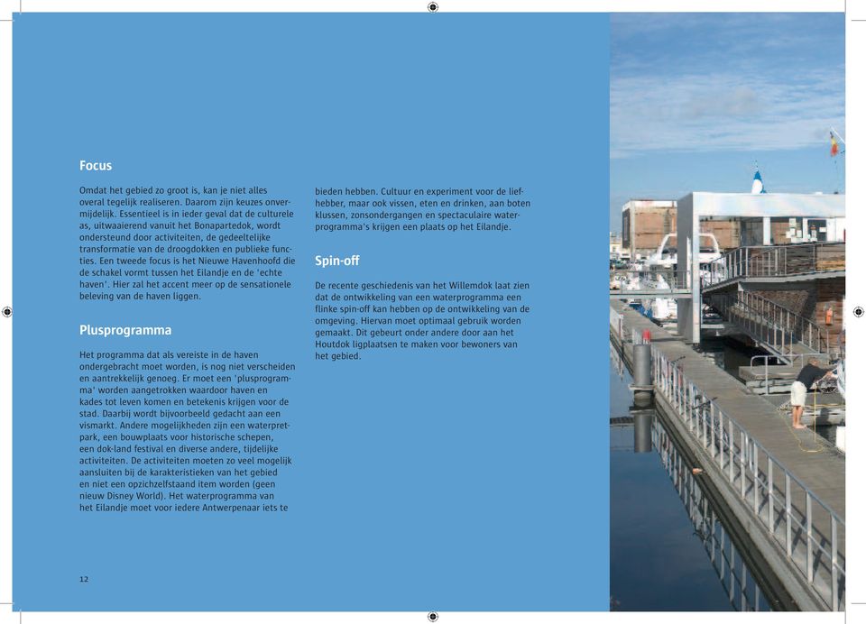 Een tweede focus is het Nieuwe Havenhoofd die de schakel vormt tussen het Eilandje en de 'echte haven'. Hier zal het accent meer op de sensationele beleving van de haven liggen.