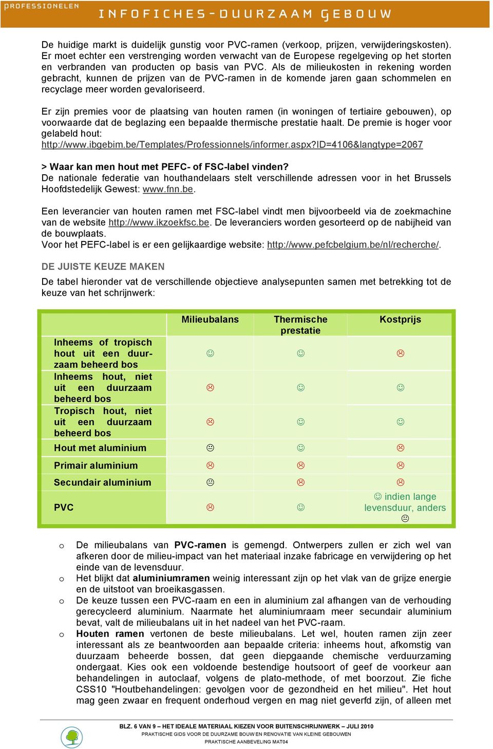 Als de milieuksten in rekening wrden gebracht, kunnen de prijzen van de PVC-ramen in de kmende jaren gaan schmmelen en recyclage meer wrden gevalriseerd.