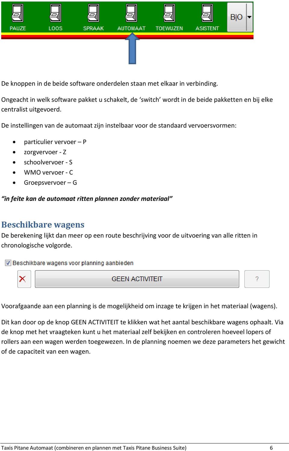 ritten plannen zonder materiaal Beschikbare wagens De berekening lijkt dan meer op een route beschrijving voor de uitvoering van alle ritten in chronologische volgorde.