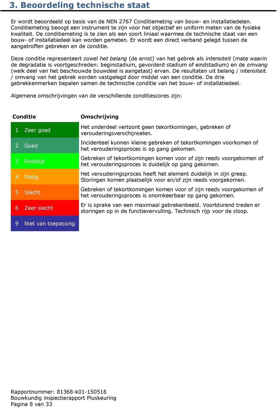 De conditiemeting is te zien als een soort liniaal waarmee de technische staat van een bouw- of installatiedeel kan worden gemeten.