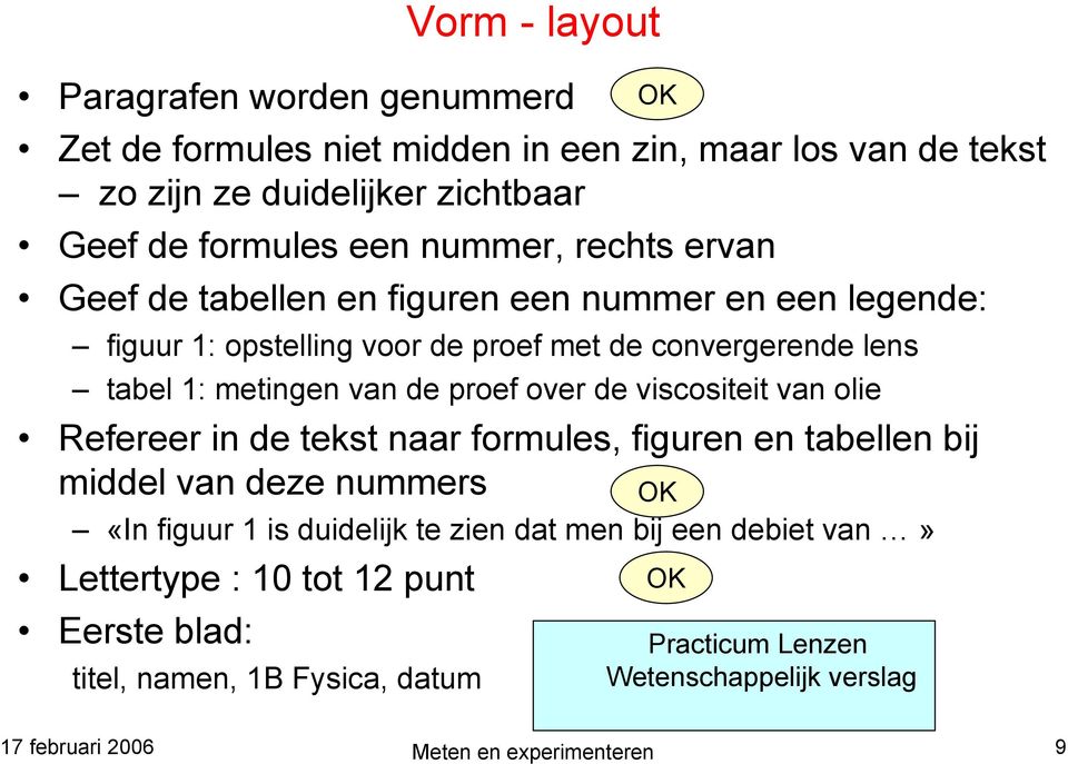 proef over de viscositeit van olie Refereer in de tekst naar formules, figuren en tabellen bij middel van deze nummers OK «In figuur 1 is duidelijk te zien dat men