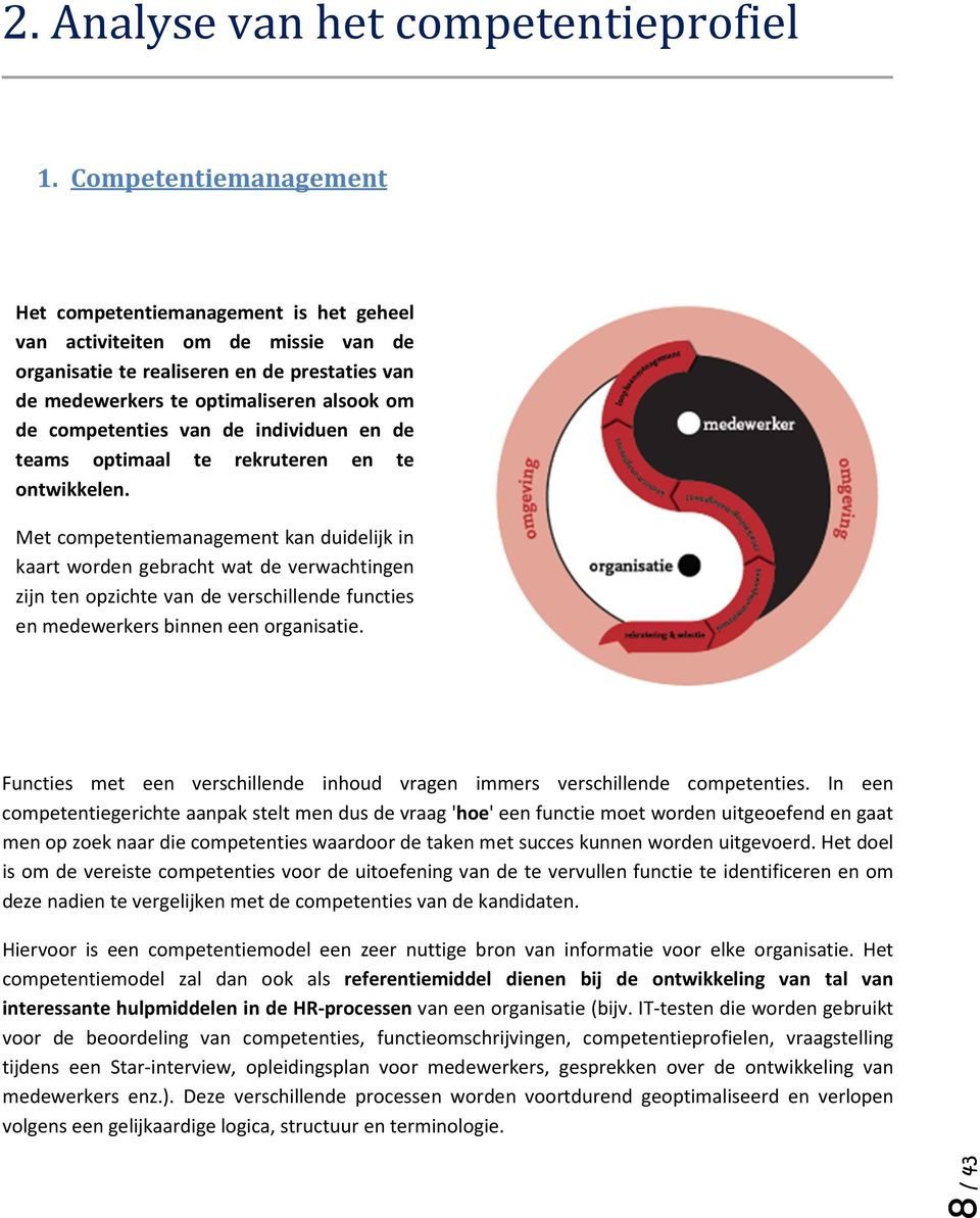 competenties van de individuen en de teams optimaal te rekruteren en te ontwikkelen.