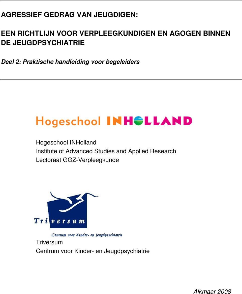 Hogeschool INHolland Institute of Advanced Studies and Applied Research