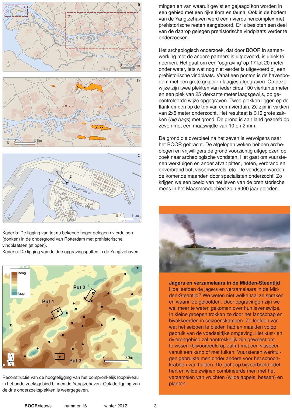 c 3 1 b 2 Yangtzehaven 0 5 km a bc Het archeologisch onderzoek, dat door BOOR in samenwerking met de andere partners is uitgevoerd, is uniek te noemen.