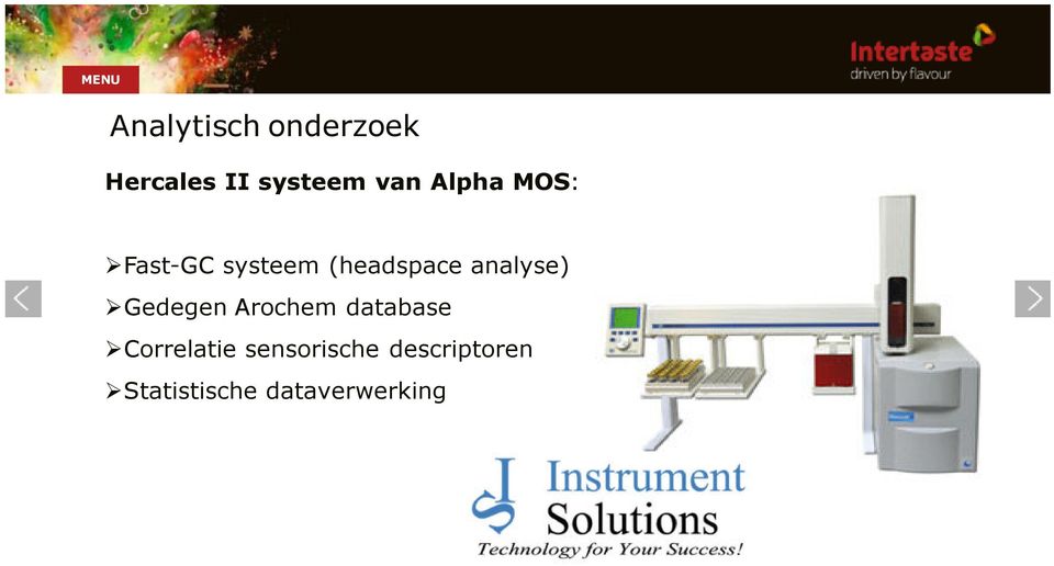 analyse) Gedegen Arochem database Correlatie