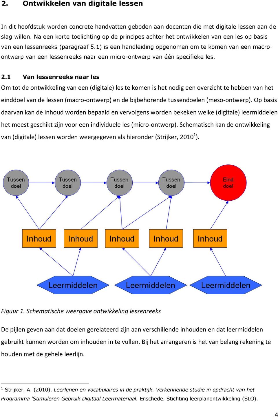 1) is een handleiding opgenomen om te komen van een macroontwerp van een lessenreeks naar een micro-ontwerp van één specifieke les. 2.