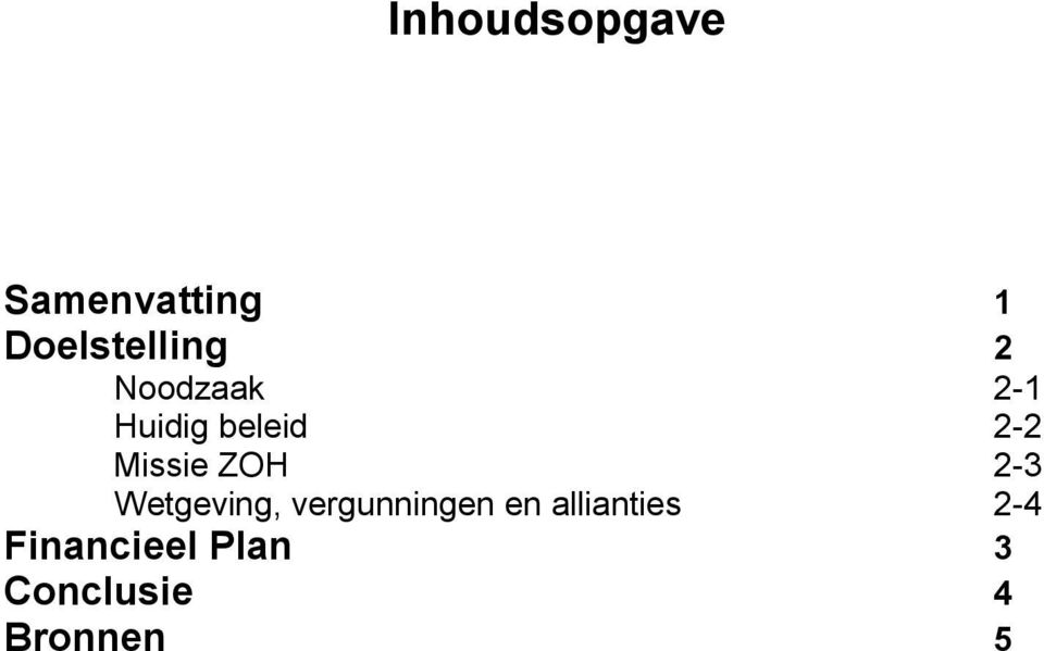 ZOH 2-3 Wetgeving, vergunningen en