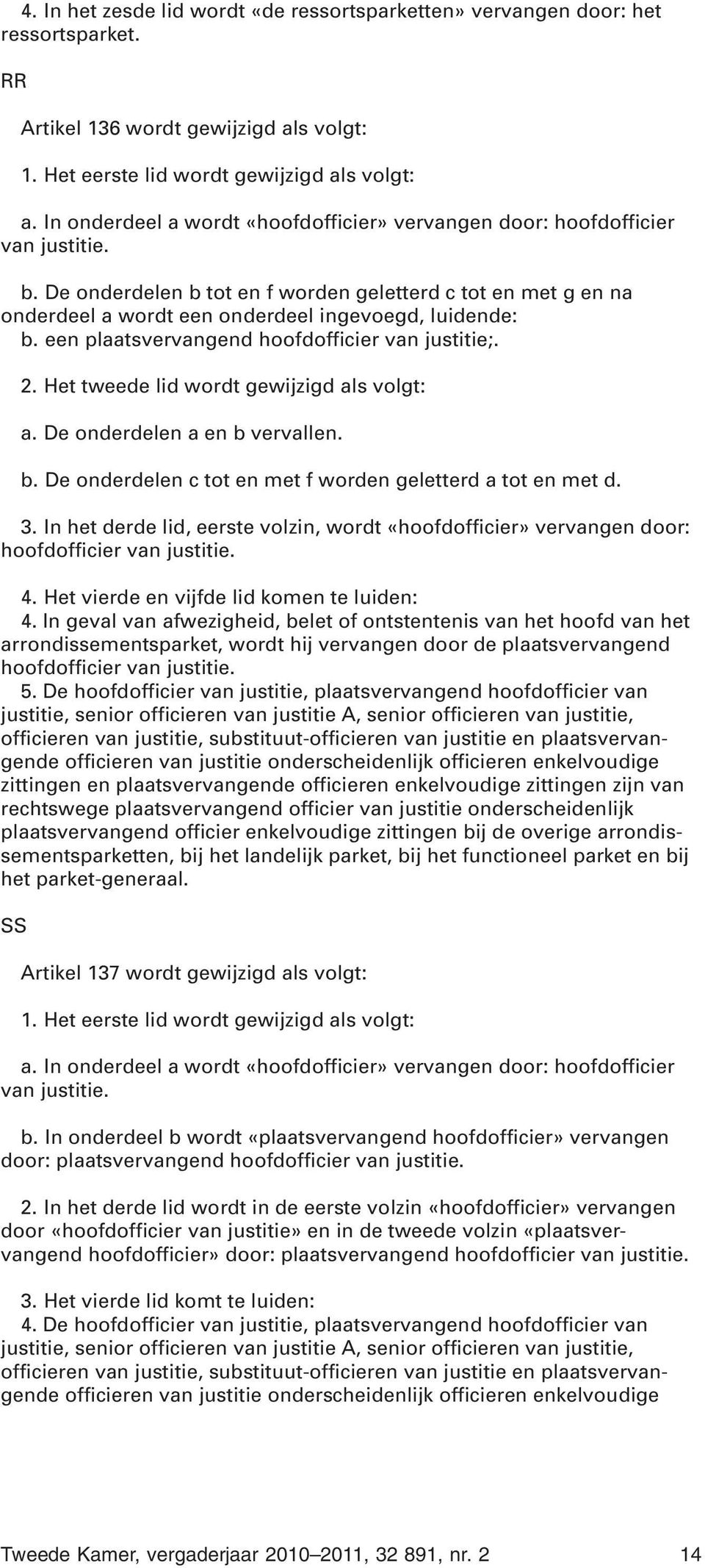 De onderdelen b tot en f worden geletterd c tot en met g en na onderdeel a wordt een onderdeel ingevoegd, luidende: b. een plaatsvervangend hoofdofficier van justitie;. 2.