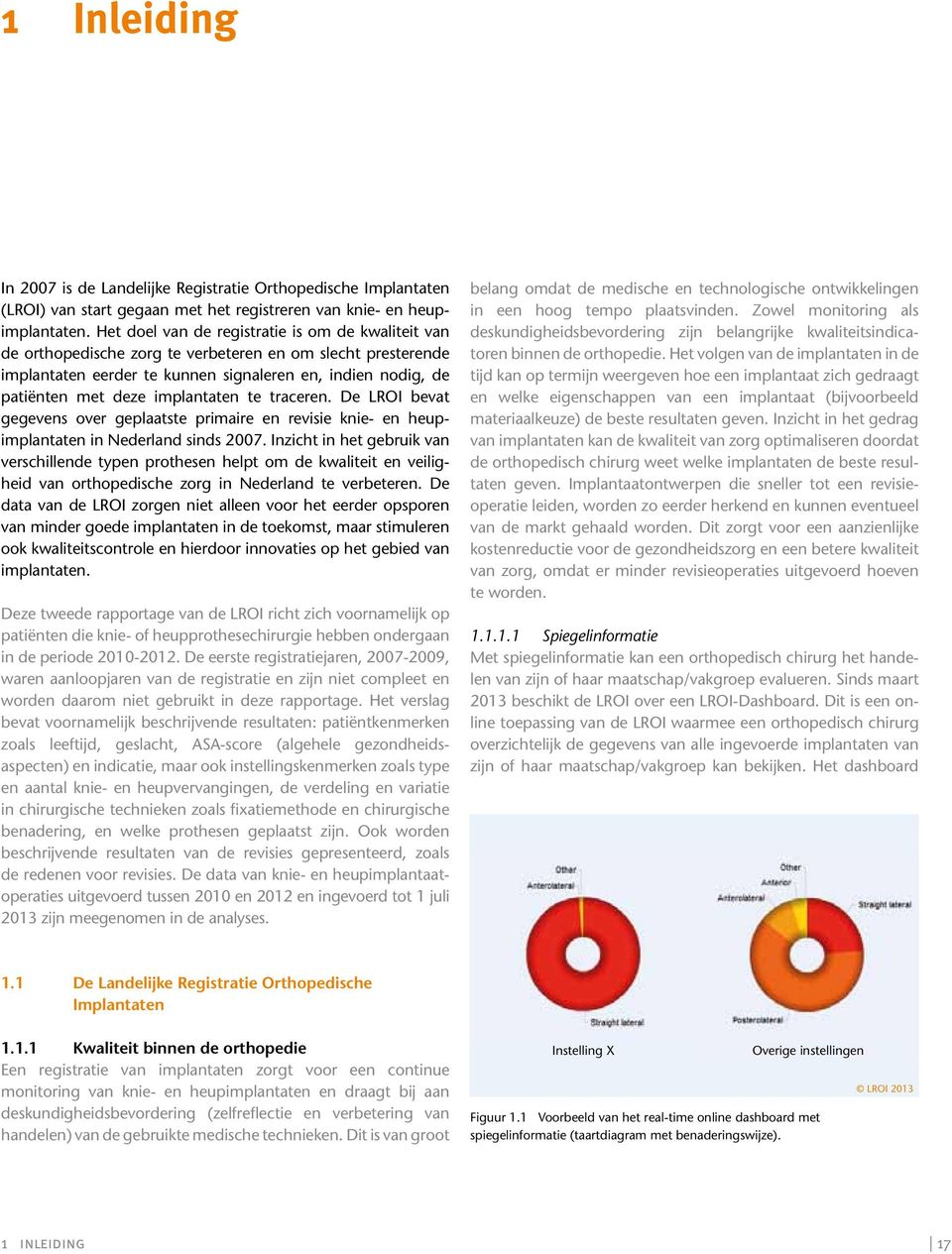 implantaten te traceren. De LROI bevat gegevens over geplaatste primaire en revisie knie- en heupimplan taten in Nederland sinds 2007.