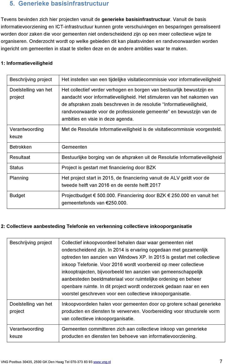 collectieve wijze te organiseren. Onderzocht wordt op welke gebieden dit kan plaatsvinden en randvoorwaarden worden ingericht om gemeenten in staat te stellen deze en de andere ambities waar te maken.