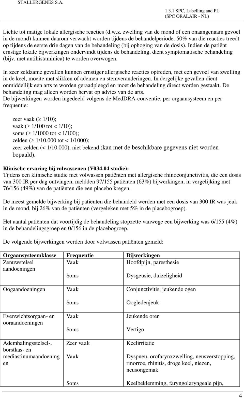 Indien de patiënt ernstige lokale bijwerkingen ondervindt tijdens de behandeling, dient symptomatische behandeling (bijv. met antihistaminica) te worden overwogen.