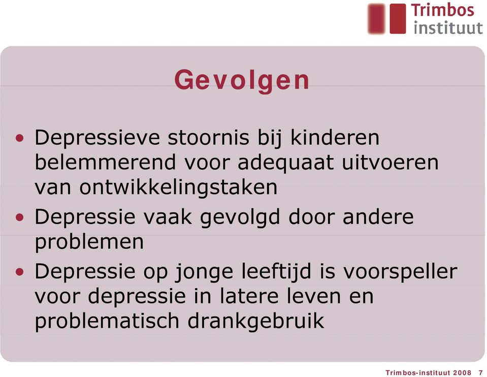 problemen Depressie op jonge leeftijd is voorspeller voor depressie