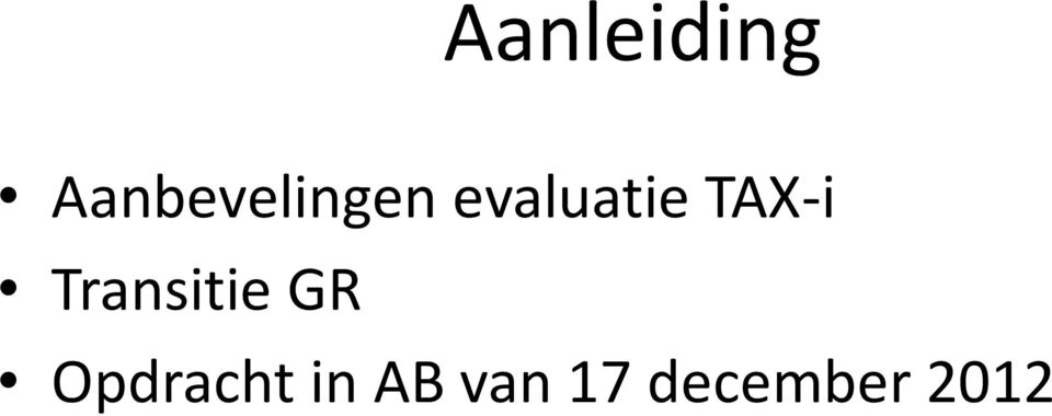 evaluatie TAX-i