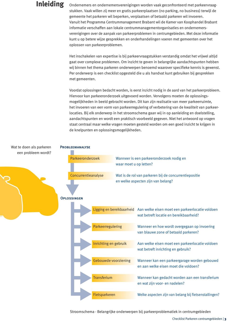 Vanuit het Programma Centrummanagement Brabant wil de Kamer van Koophandel Brabant informatie verschaffen aan lokale centrummanagementorganisaties en ondernemersverenigingen over de aanpak van