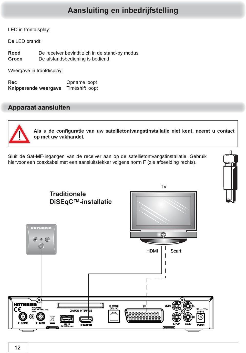 satellietontvangstinstallatie niet kent, neemt u contact op met uw vakhandel.