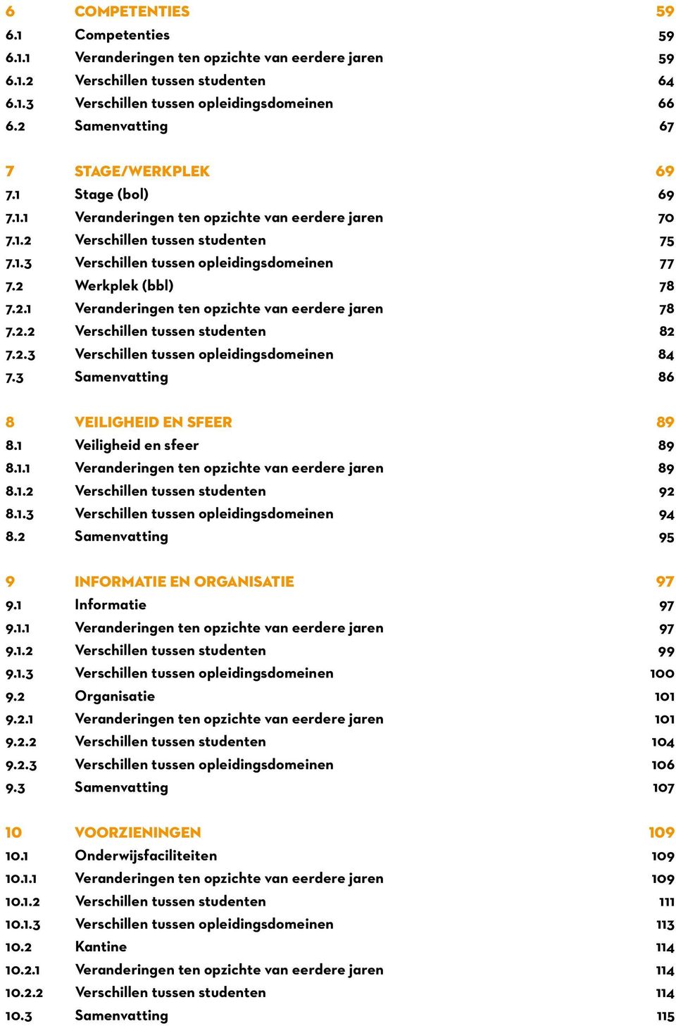 2 Werkplek (bbl) 78 7.2.1 Veranderingen ten opzichte van eerdere jaren 78 7.2.2 Verschillen tussen studenten 82 7.2.3 Verschillen tussen opleidingsdomeinen 84 7.