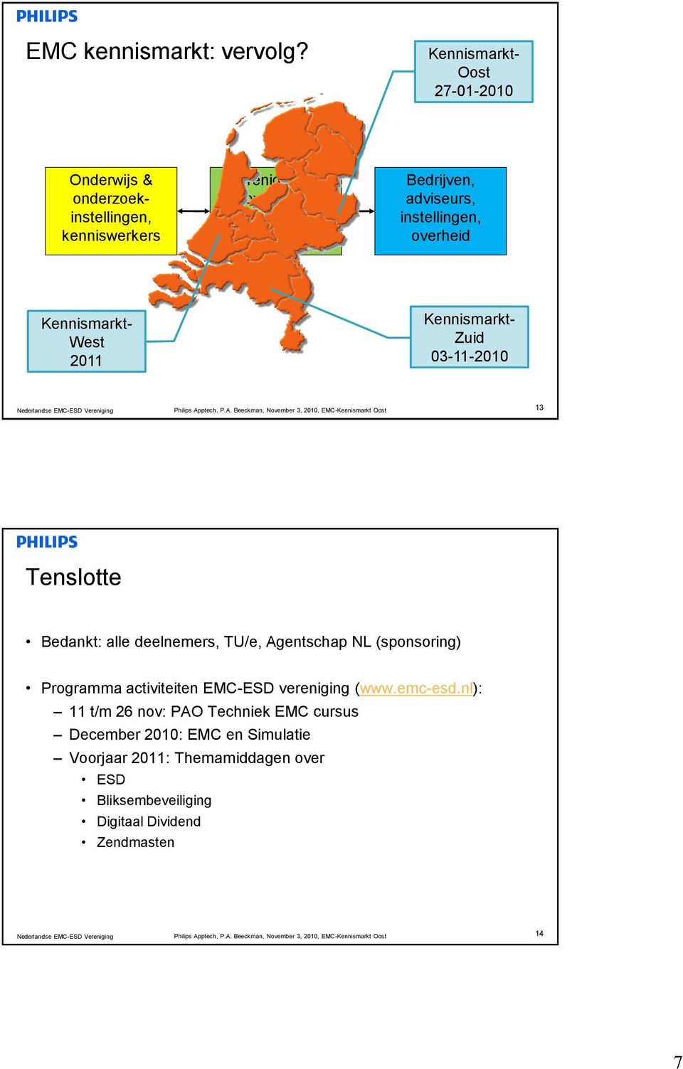 deelnemers,, Agentschap NL (sponsoring) Programma activiteiten EMC-ESD vereniging (www.