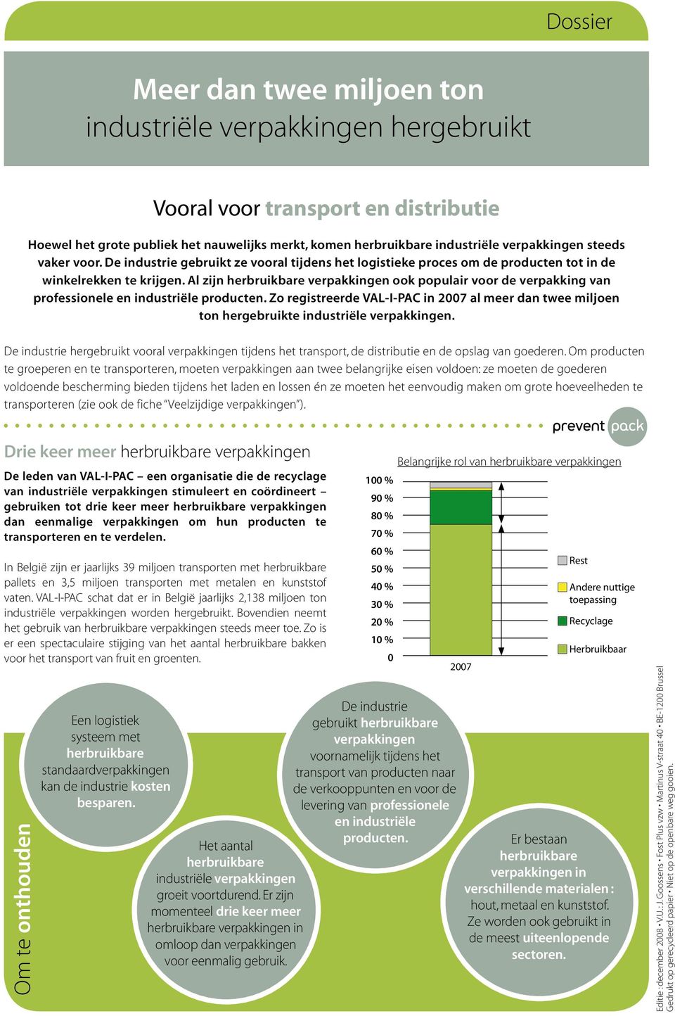 Al zijn herbruikbare verpakkingen ook populair voor de verpakking van professionele en industriële producten.