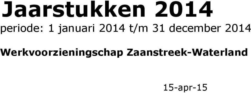 2014 Werkvoorzieningschap