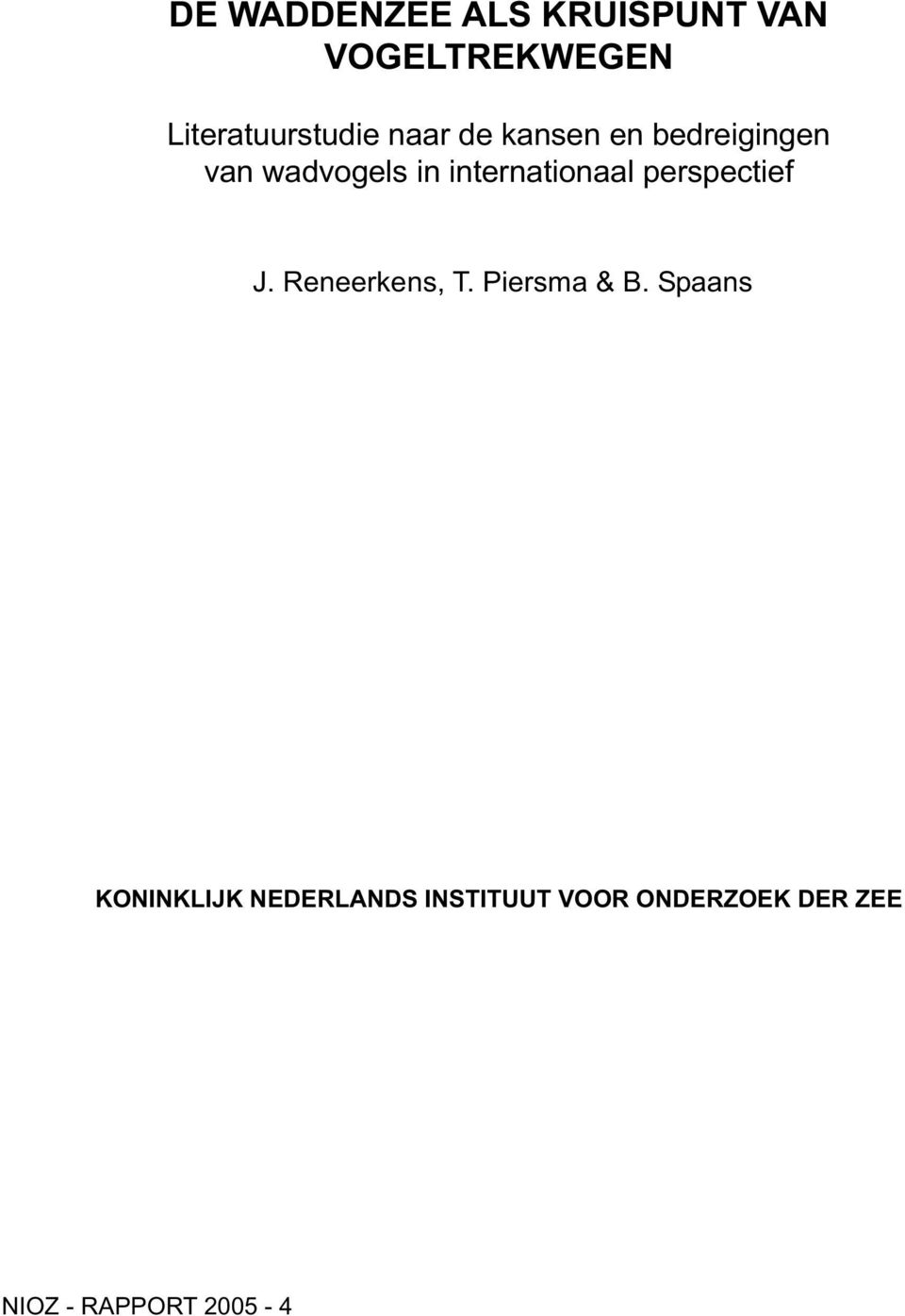 perspectief J. Reneerkens, T. Piersma & B.