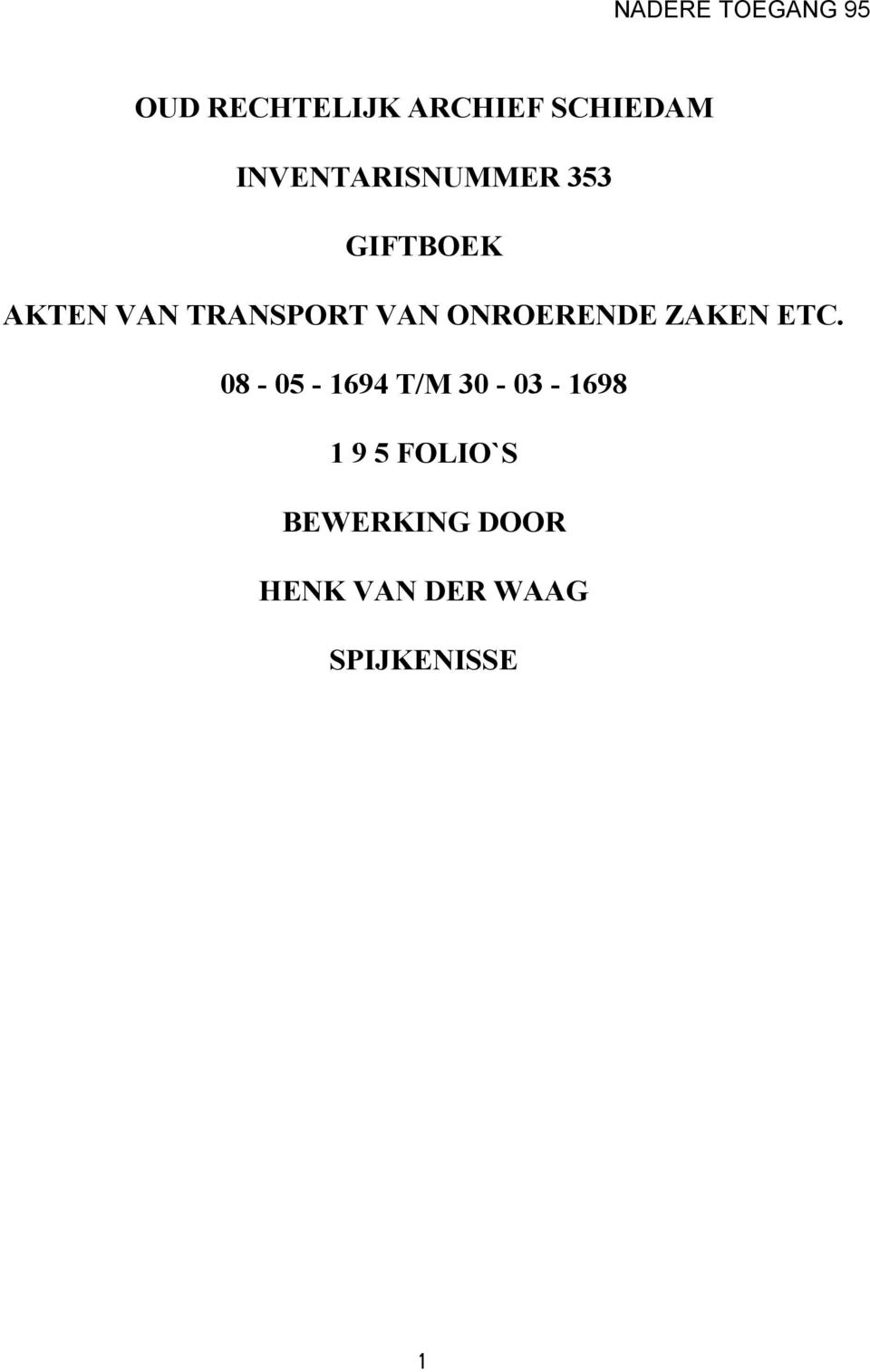 ZAKEN ETC.