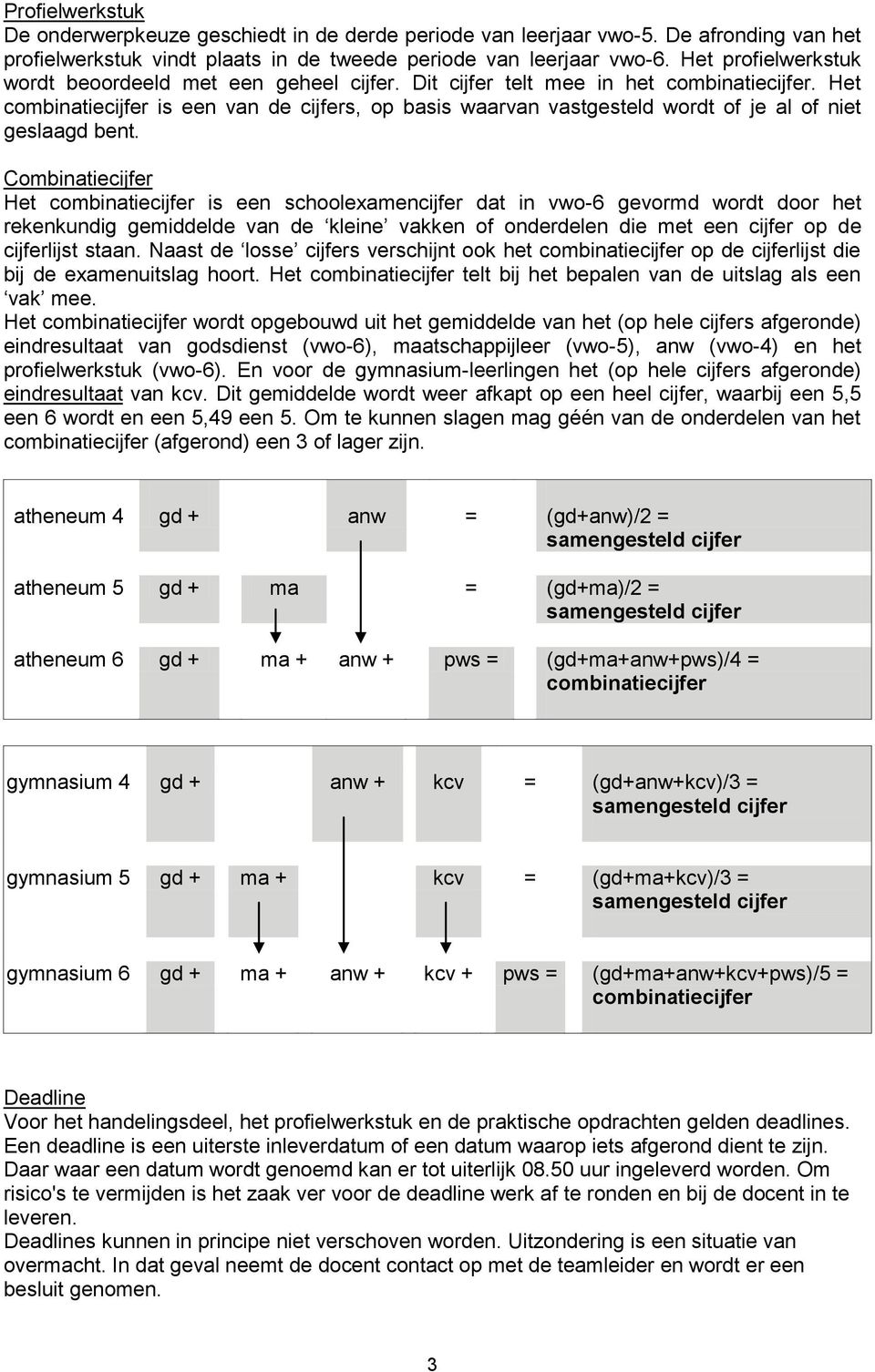 Het combinatiecijfer is een van de cijfers, op basis waarvan vastgesteld wordt of je al of niet geslaagd bent.