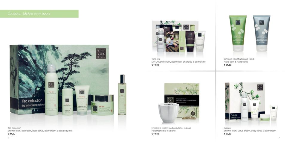 foam, Body scrub, Body cream & Bed/body mist 37,50 Emperor s Dream tea box & Silver tea cup