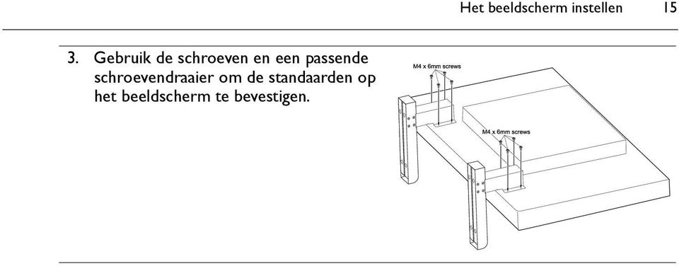 standaarden op het beeldscherm te