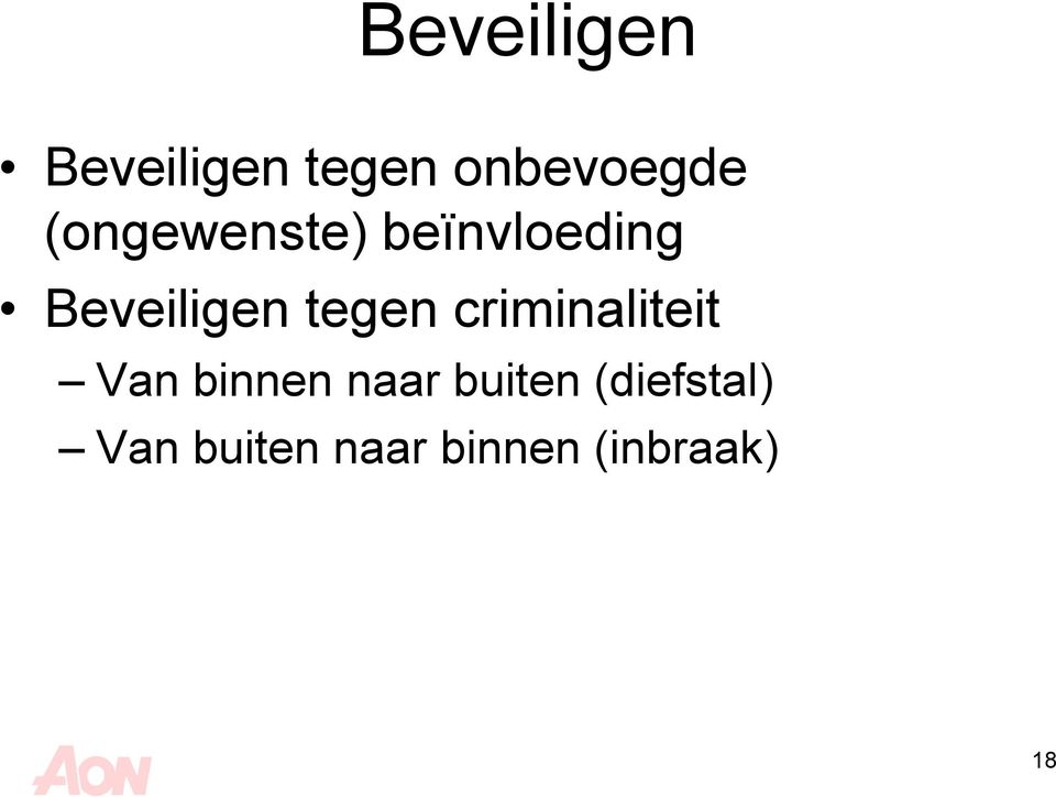 tegen criminaliteit Van binnen naar