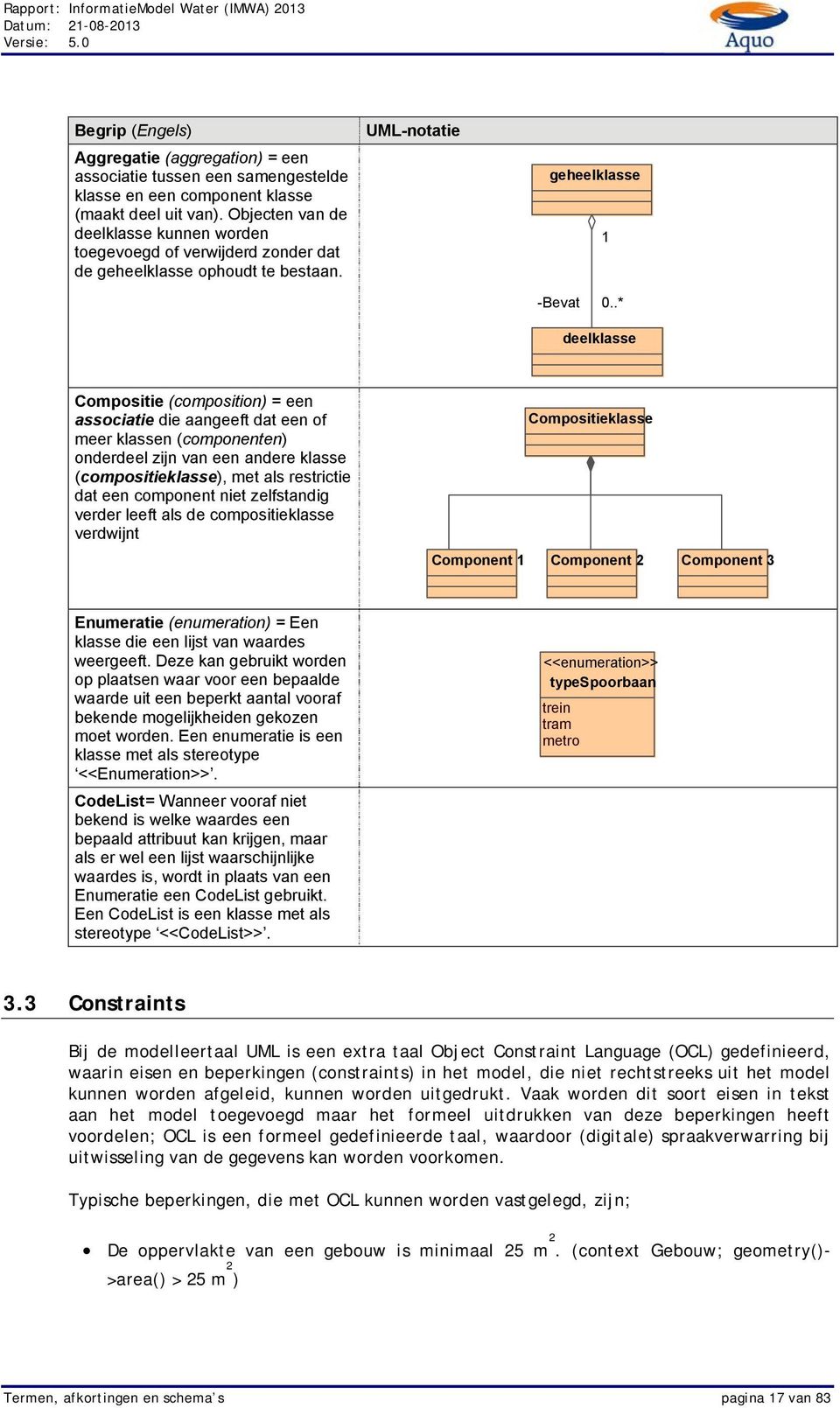 .* deelklasse Compositie (composition) = een associatie die aangeeft dat een of meer klassen (componenten) onderdeel zijn van een andere klasse (compositieklasse), met als restrictie dat een