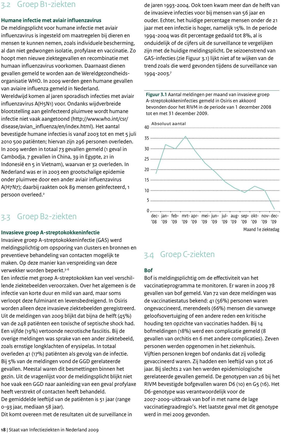 Daarnaast dienen gevallen gemeld te worden aan de Wereldgezondheidsorganisatie WHO. In 2009 werden geen humane gevallen van aviaire influenza gemeld in Nederland.