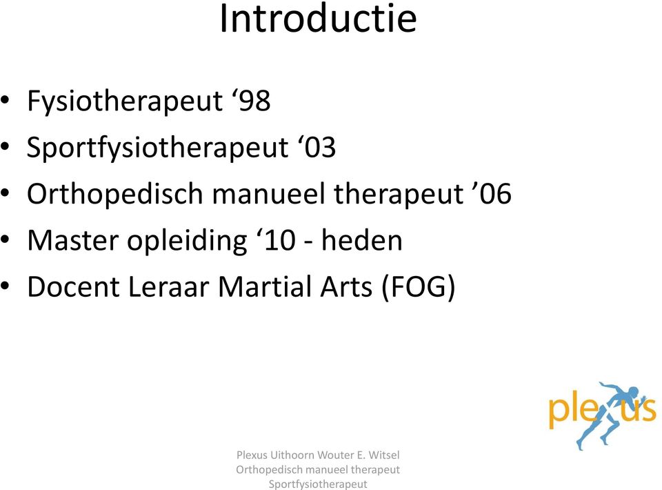 Master opleiding 10 -