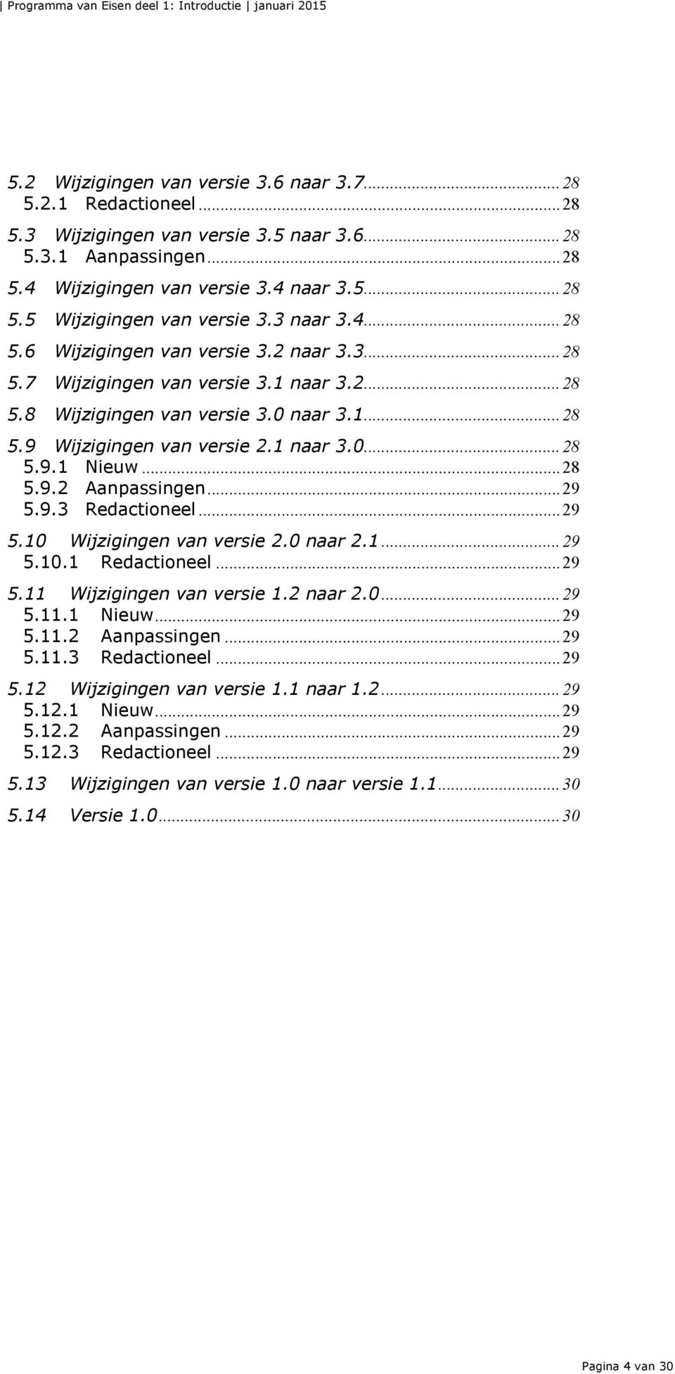 .. 28 5.9.2 Aanpassingen... 29 5.9.3 Redactioneel... 29 5.10 Wijzigingen van versie 2.0 naar 2.1... 29 5.10.1 Redactioneel... 29 5.11 Wijzigingen van versie 1.2 naar 2.0... 29 5.11.1 Nieuw... 29 5.11.2 Aanpassingen... 29 5.11.3 Redactioneel... 29 5.12 Wijzigingen van versie 1.