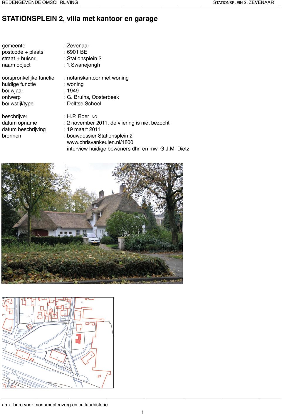 : notariskantoor met woning : woning : 1949 : G.