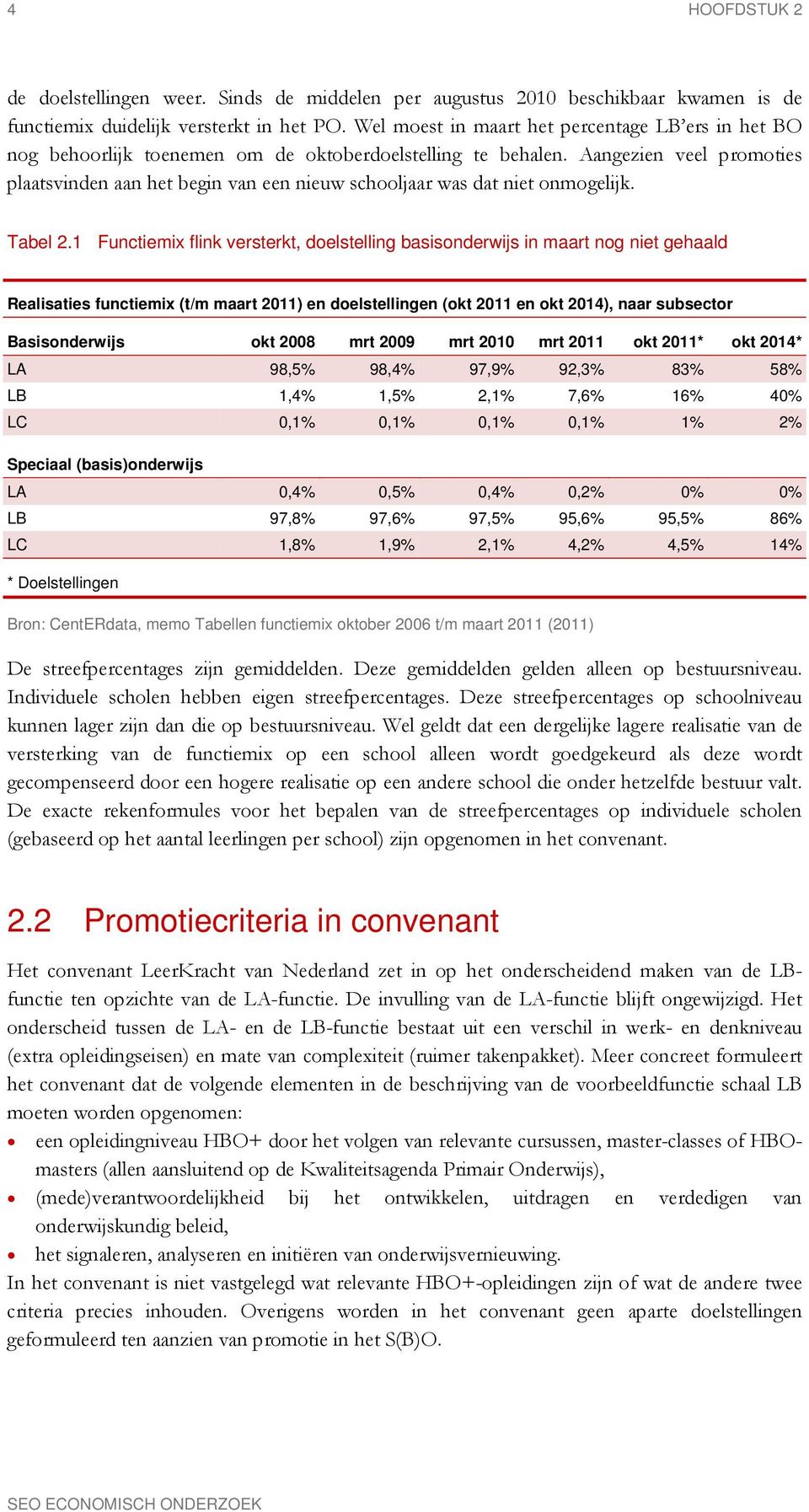 Aangezien veel promoties plaatsvinden aan het begin van een nieuw schooljaar was dat niet onmogelijk. Tabel 2.