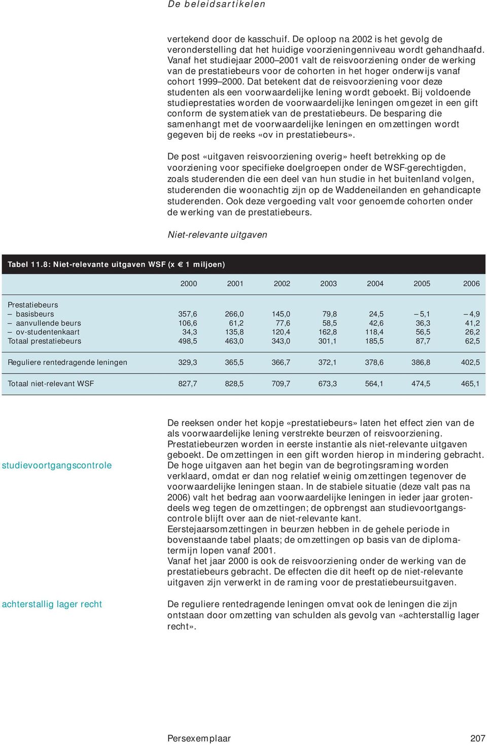 Dat betekent dat de reisvoorziening voor deze studenten als een voorwaardelijke lening wordt geboekt.