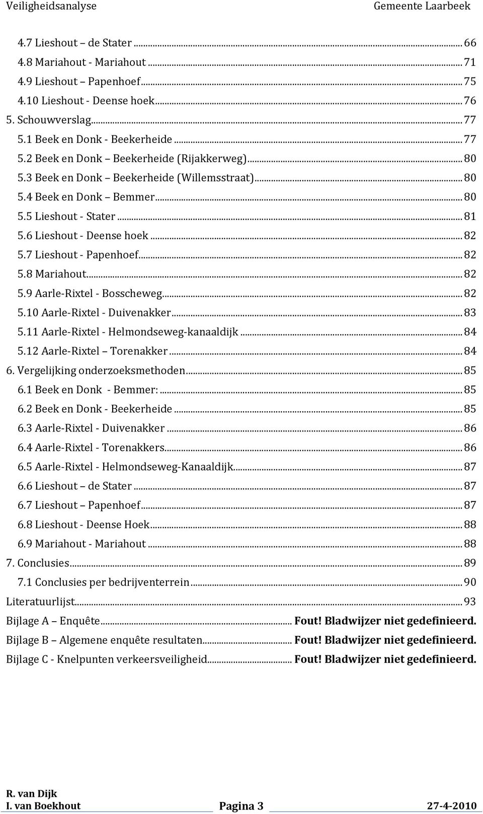 ..82 5.10 Aarle Rixtel Duivenakker...83 5.11 Aarle Rixtel Helmondseweg kanaaldijk...84 5.12 Aarle Rixtel Torenakker...84 6. Vergelijking onderzoeksmethoden...85 6.1 Beek en Donk Bemmer:...85 6.2 Beek en Donk Beekerheide.