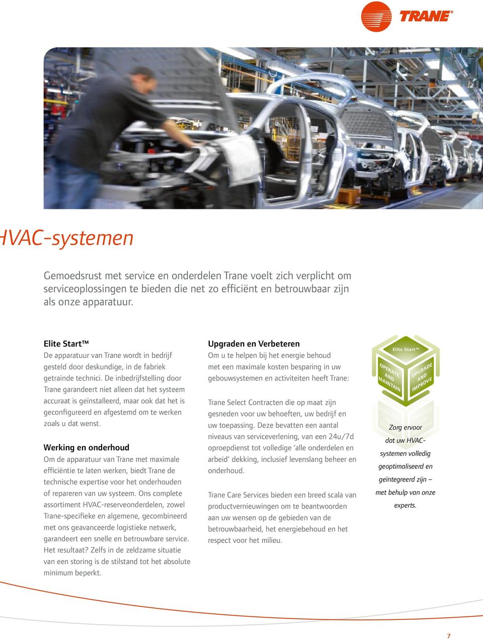 De inbedrijfstelling door Trane garandeert niet alleen dat het systeem accuraat is geïnstalleerd, maar ook dat het is geconfigureerd en afgestemd om te werken zoals u dat wenst.