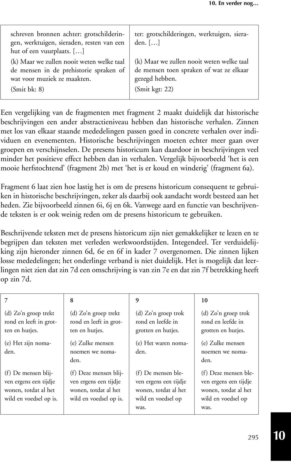 [ ] (k) Maar we zullen nooit weten welke taal de mensen toen spraken of wat ze elkaar gezegd hebben.