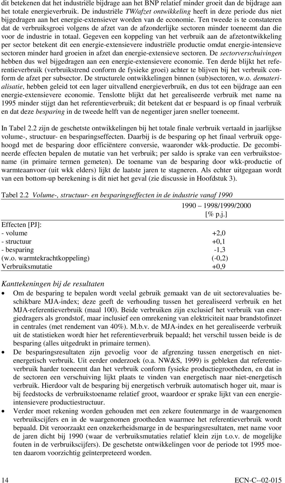 Ten tweede is te constateren dat de verbruiksgroei volgens de afzet van de afzonderlijke sectoren minder toeneemt dan die voor de industrie in totaal.