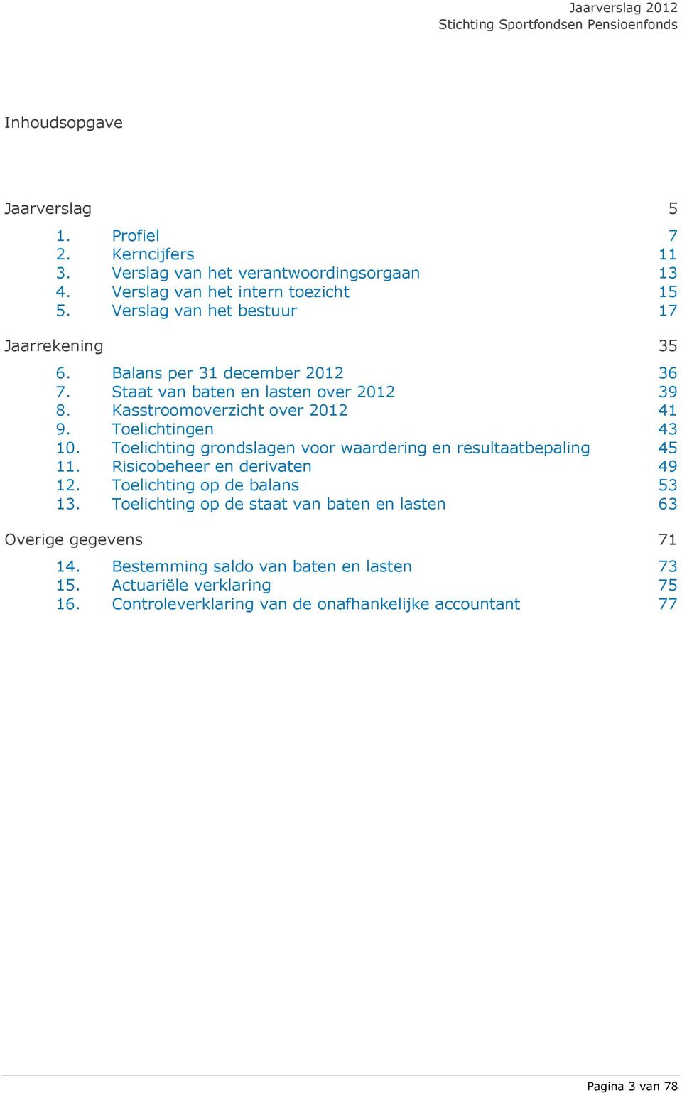 Toelichtingen 43 10. Toelichting grondslagen voor waardering en resultaatbepaling 45 11. Risicobeheer en derivaten 49 12. Toelichting op de balans 53 13.