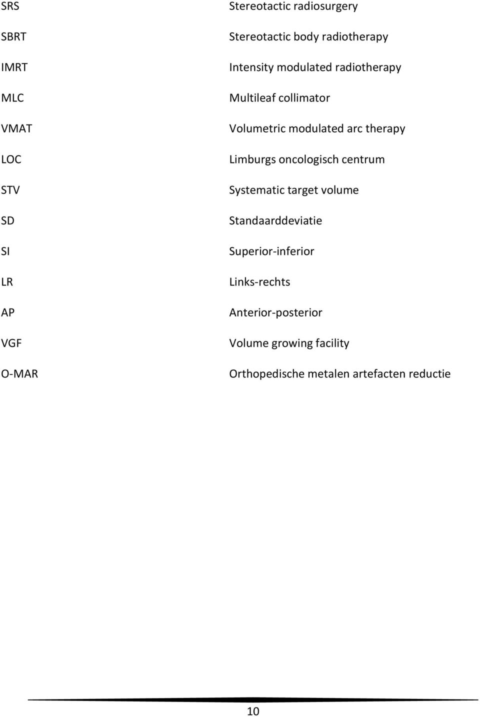 therapy Limburgs oncologisch centrum Systematic target volume Standaarddeviatie