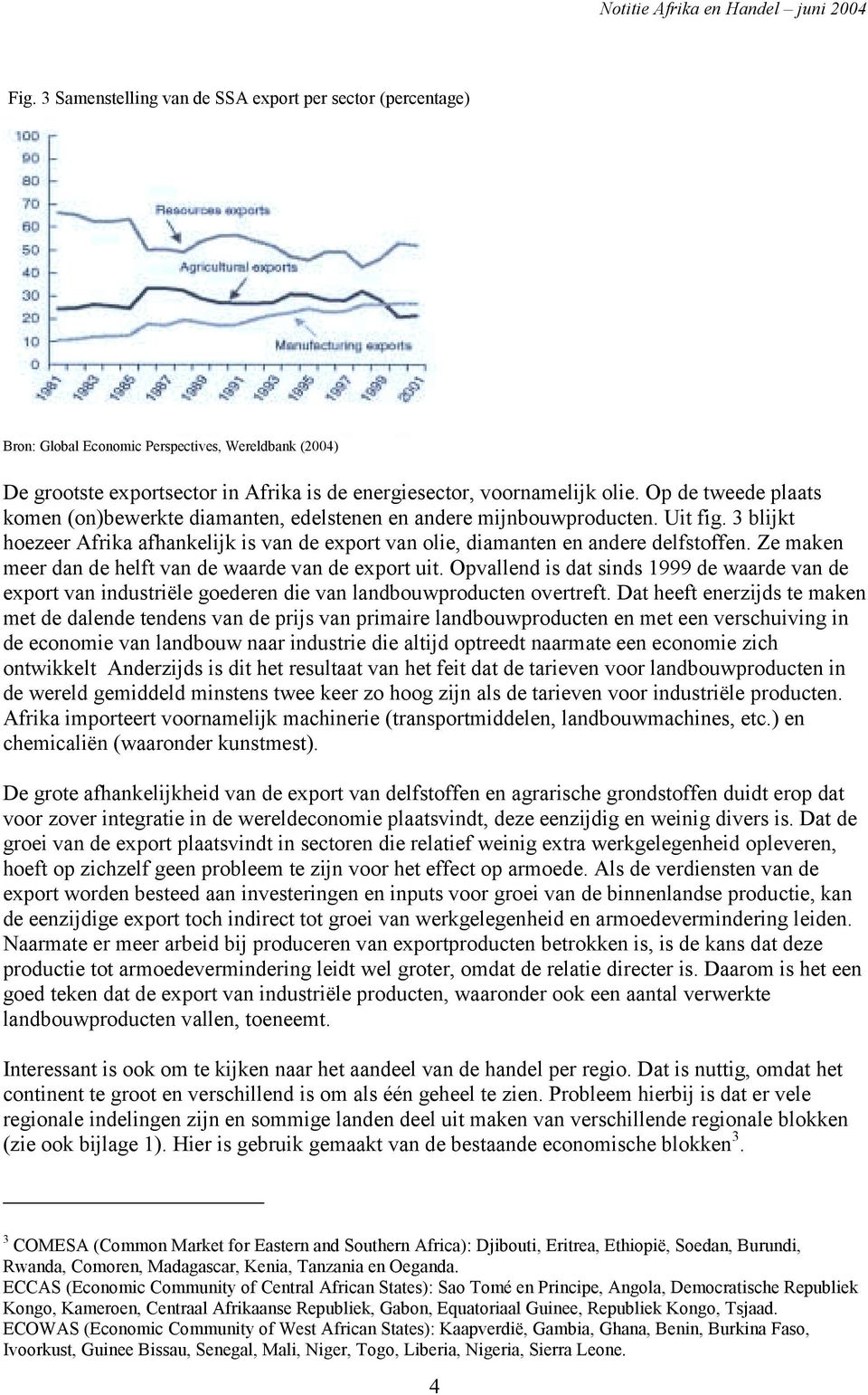 Ze maken meer dan de helft van de waarde van de export uit. Opvallend is dat sinds 1999 de waarde van de export van industriële goederen die van landbouwproducten overtreft.