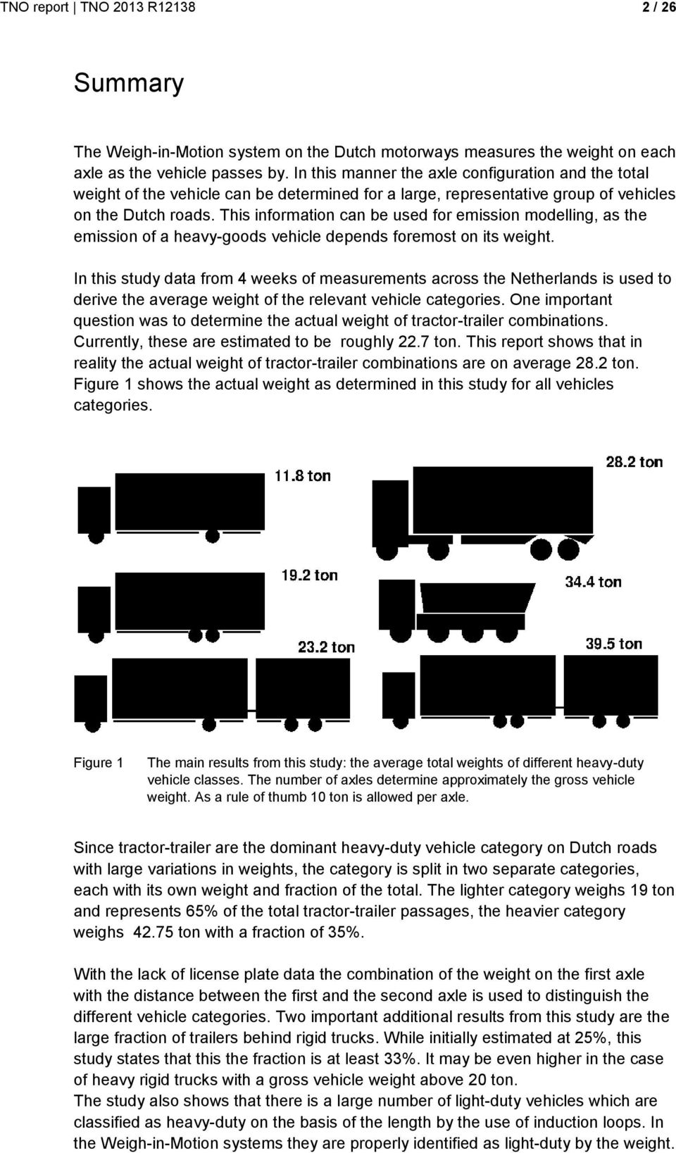 This information can be used for emission modelling, as the emission of a heavy-goods vehicle depends foremost on its weight.